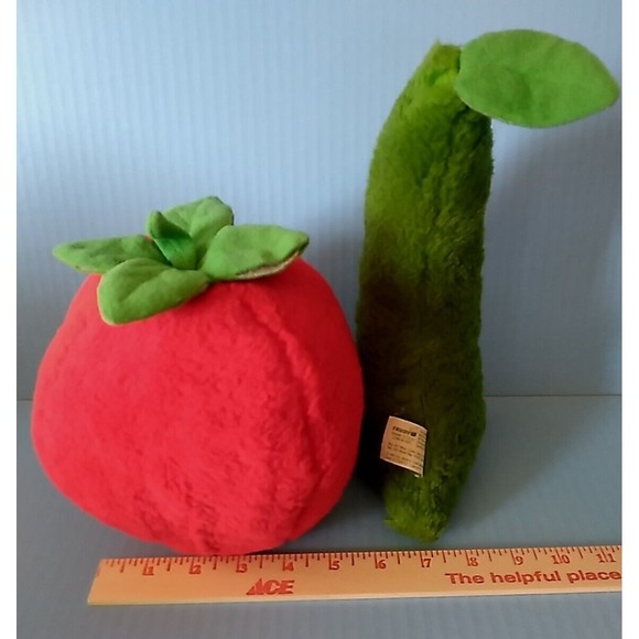 Vtg 1982/83 Del Monte Reddie Tomato Snappie Bean Country Yumkins Plush 7" 10" - Picture 5 of 9